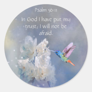 Sticker Rond Psaume des écritures bibliques 56:11 Ne pas avoir