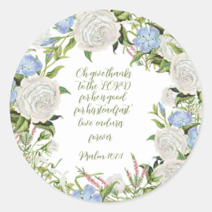 Sticker Rond Psaume floral 107:1