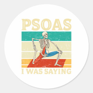 Sticker Rond Psoas comme je disais Physiothérapeute Mage Thérap