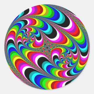 Sticker Rond Psychédélique - Fractale