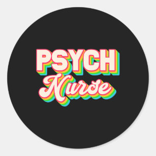 Sticker Rond Psychologie Infirmière Psychiatrique Département d