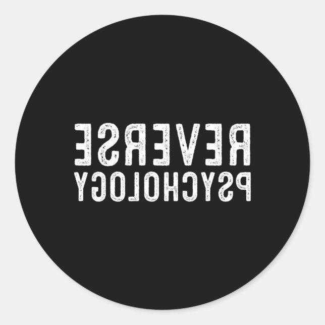 Sticker Rond Psychologie inverse (Devant)