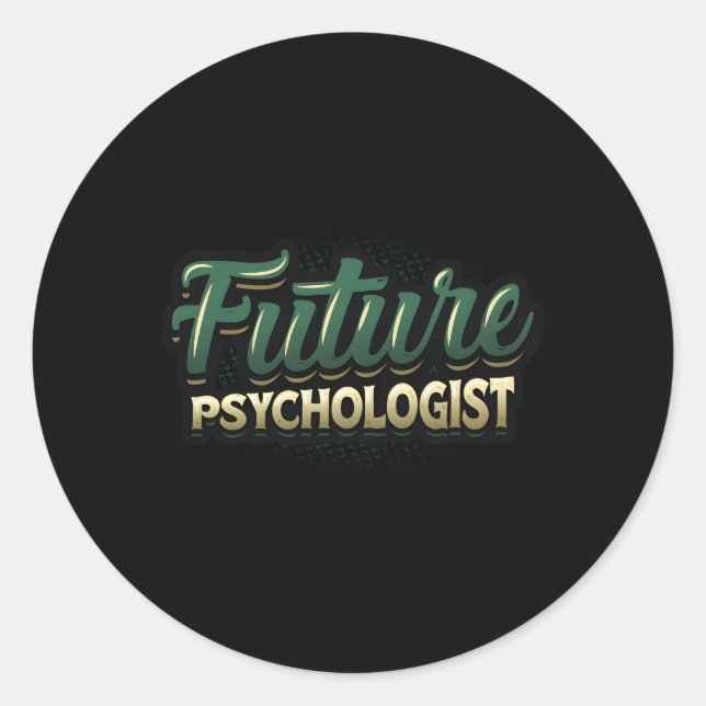 Sticker Rond Psychologue de l'avenir étudiant (Devant)