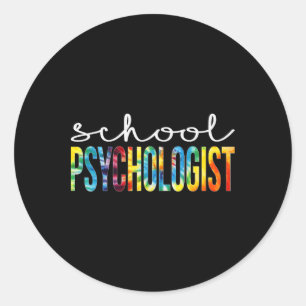 Sticker Rond Psychologue scolaire Tie Dye Jour d'appréciation B