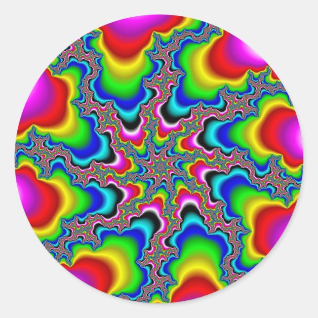 Sticker Rond Psykedelica - Fractale (Devant)