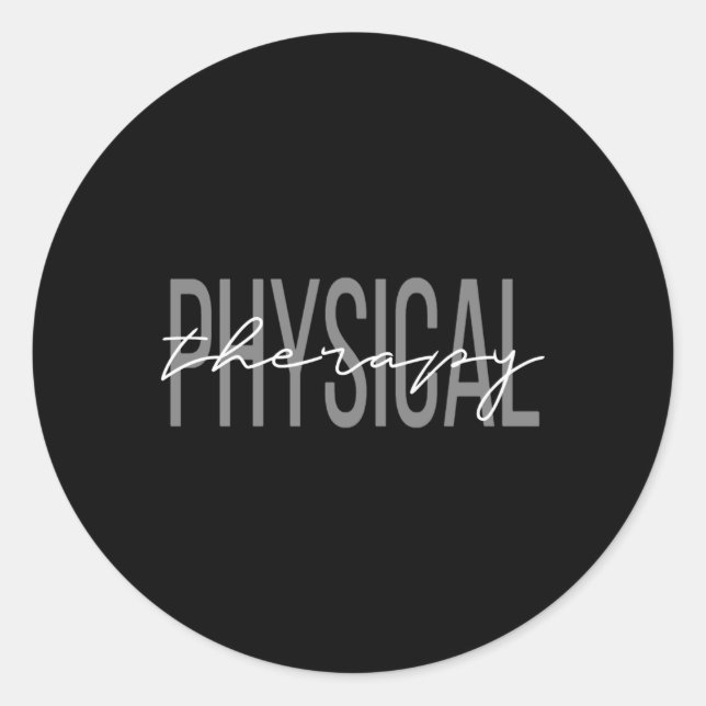 Sticker Rond Pt de thérapie physique (Devant)
