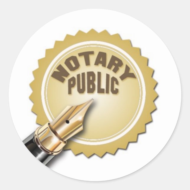 Sticker Rond Public du notaire (Devant)
