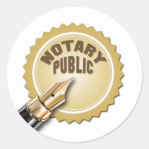 Sticker Rond Public du notaire