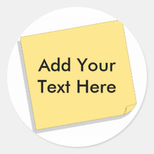 Sticker Rond Publier la note Ajouter votre propre texte