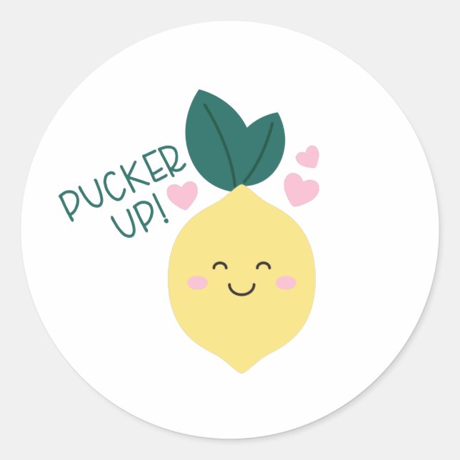 Sticker Rond Pucker Up (Devant)
