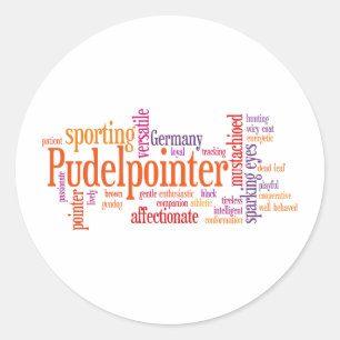 Sticker Rond Pudelpointeur