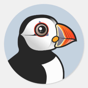 Sticker Rond Puffin de l'Atlantique