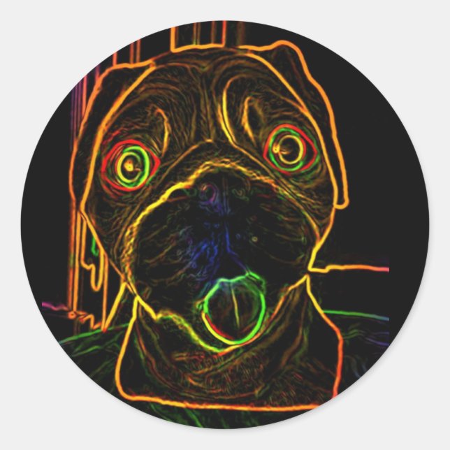 Sticker Rond Puggo (Devant)