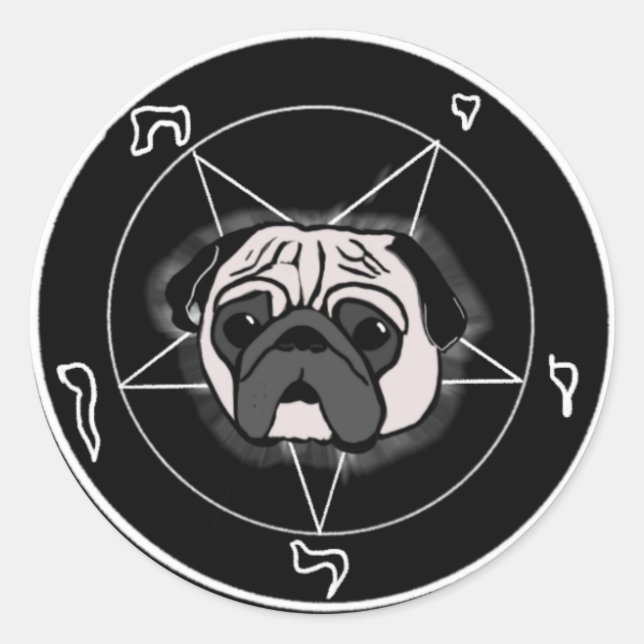 Sticker Rond Pugphomet (Devant)