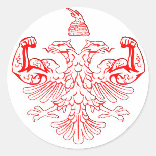 Sticker Rond Puissance albanaise