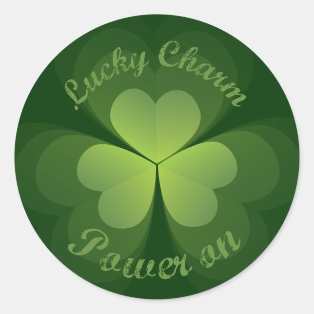 Sticker Rond Puissance de charme Lucky activée (Devant)