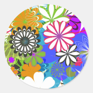 Sticker Rond Puissance des fleurs !