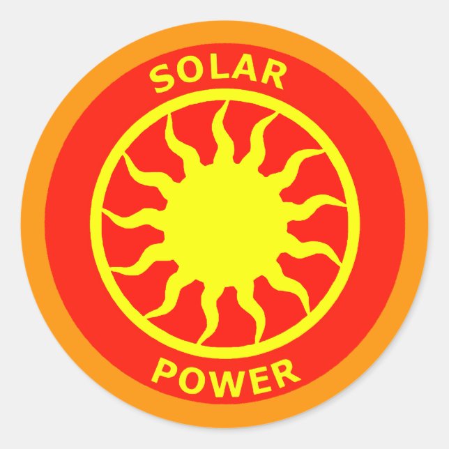 STICKER ROND PUISSANCE SOLAIRE (Devant)