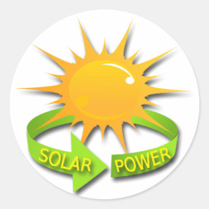 STICKER ROND PUISSANCE SOLAIRE