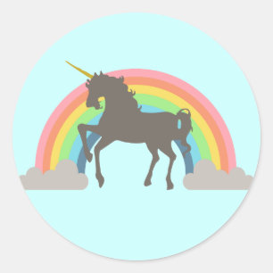 Sticker Rond Puissance Unicorne