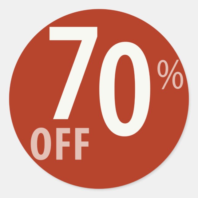Sticker Rond Puissant panneau de 70 % DE RÉDUCTION SUR VENTE -  (Devant)