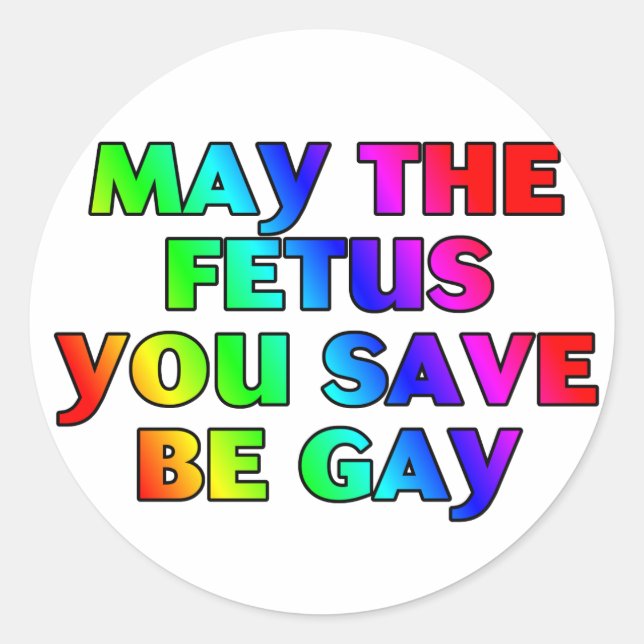 Sticker Rond Puisse le foetus (autocollants) (Devant)