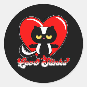 Sticker Rond Puits d'amour rétro