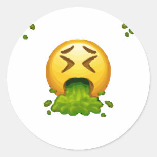 Sticker Rond puking émoji