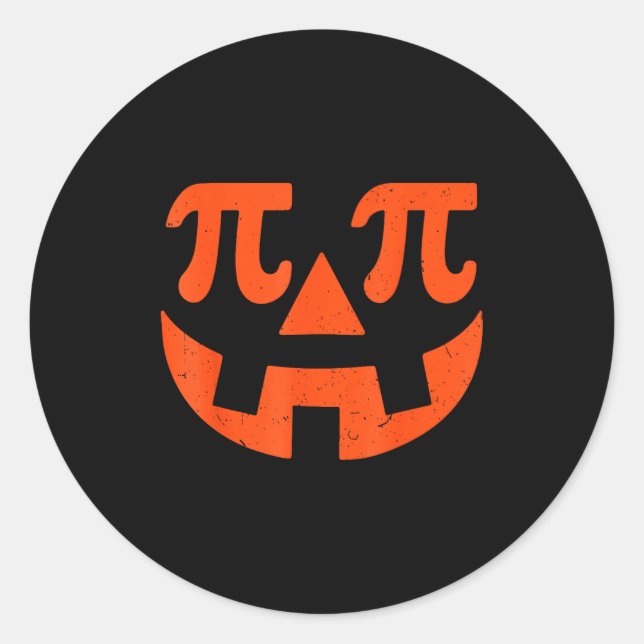 Sticker Rond Pumpkin E Funny Math Thanksgiving Science Teacher  (Devant)