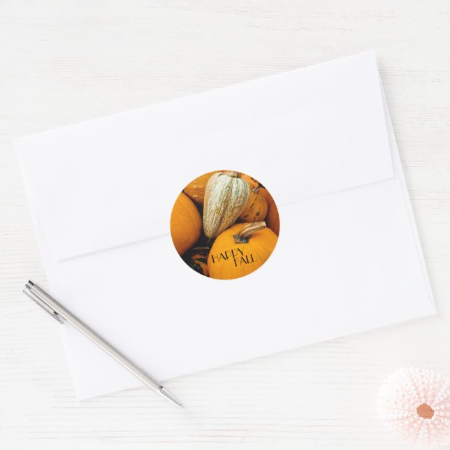 Sticker Rond Pumpkin-Happy Fall (Enveloppe)
