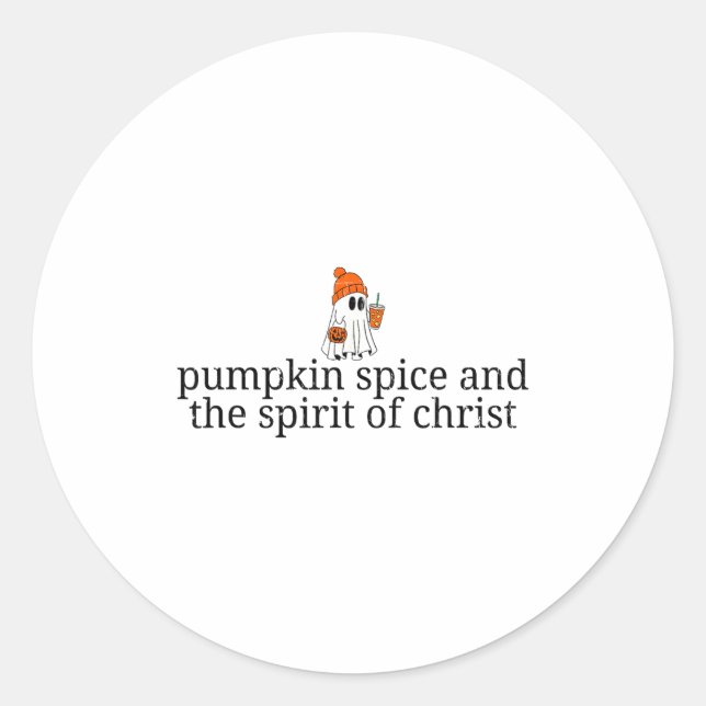 Sticker Rond Pumpkin Sce And The Srit Of Christ, Christian Hall (Devant)