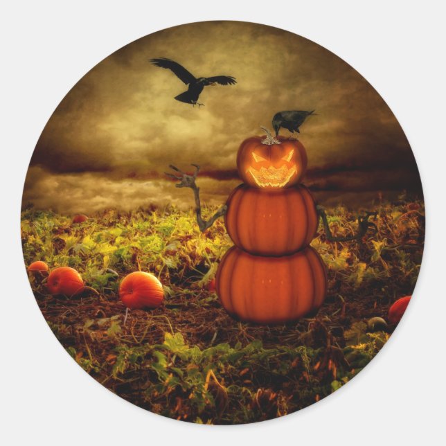 Sticker Rond Pumpkinman (Devant)