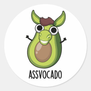 Sticker Rond Pun Ass-vocado Drôle Avocado