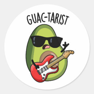 Sticker Rond Pun d'Avocado amusant guac-tariste
