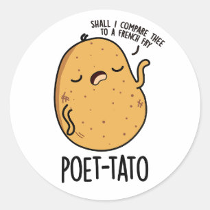 Sticker Rond Pun de pomme de terre drôle de tato