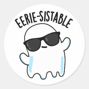 Sticker Rond Pun Fantôme Funny Eerie durable