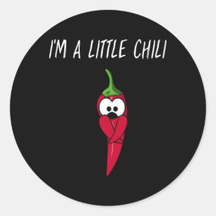 Sticker Rond Pun Je Suis Un Petit Chili Pour Poivre