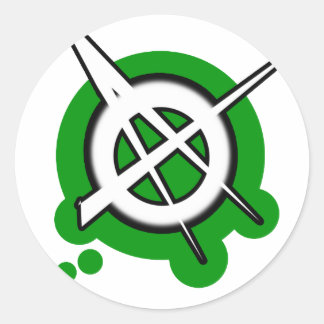 Sticker Rond punk gars filles ANARCHY PUNK ROCK musique