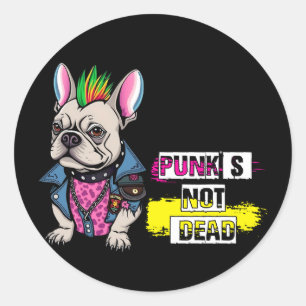 Sticker Rond Punk n'est pas mort