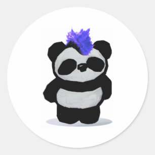 Sticker Rond Punk Rock Panda