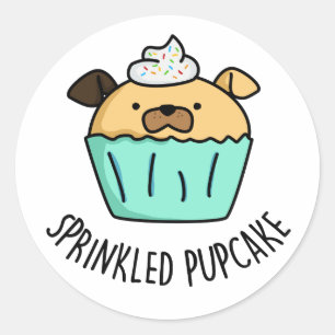 Sticker Rond Pupcake Pupcake Pupcake