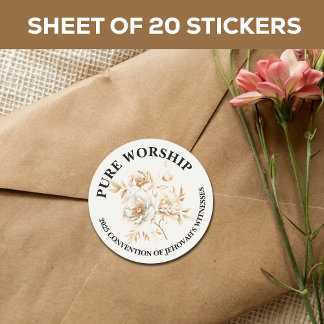 Sticker Rond Pure Culte 2025 Convention Enveloppe JW