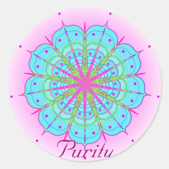Sticker Rond Pureté (autocollant de vertu) (Devant)