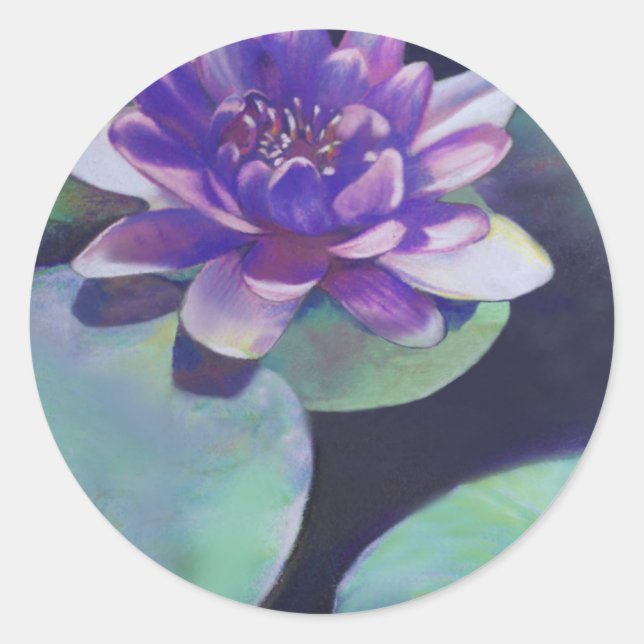 Sticker Rond Pureté - Pastel Nénuphar (Devant)