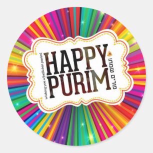 Sticker Rond purin heureux