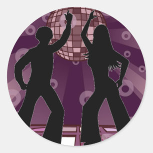 Sticker Rond Purple Disco 2