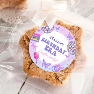 Sticker Rond Purple Disco Dans Mon Anniversaire Anniversaire