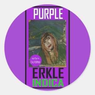 STICKER ROND PURPLE ERKLE INDICA