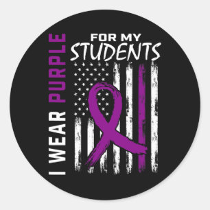 Sticker Rond Purple Étudiants Spécial Ed Enseignant Epilepsie A