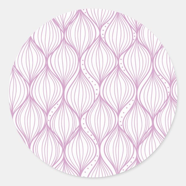 Sticker Rond Purple ogee stripes pattern (Devant)